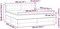 vidaXL Boxspringbed met matras, donkergroen, 180x200 cm, fluweel
