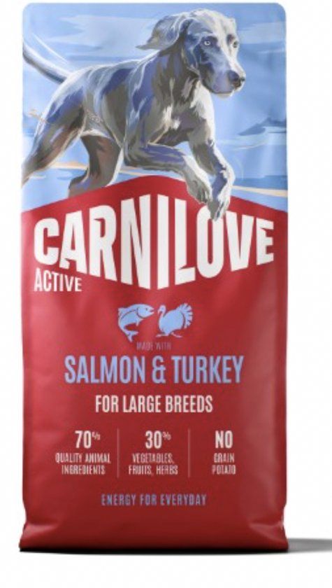 Carnilove Active Zalm en Kalkoen Large Breed Hondenvoer 12 kg