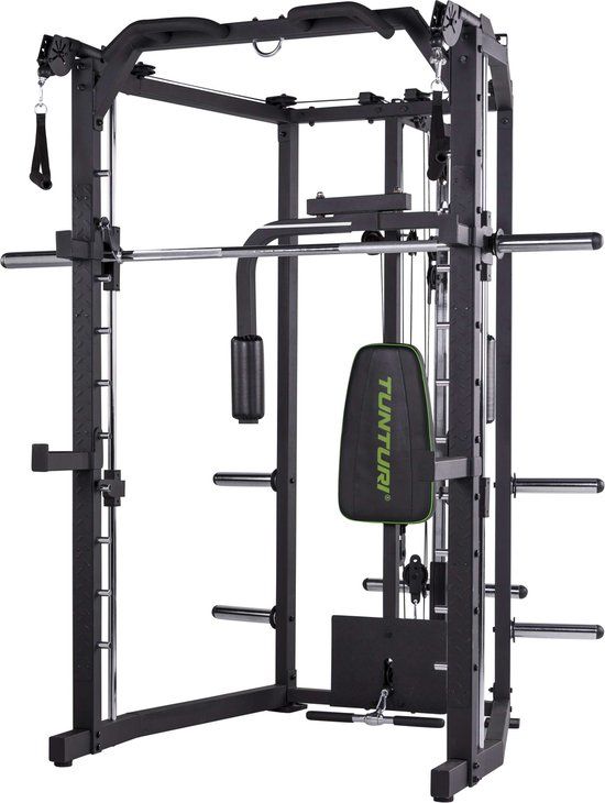 Tunturi SM80 Smith Machine - Home Gym - Full Smith Cage - Black