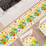 PETTI Artigiani Italiani - Tapijt voor keuken, antislip en wasbaar, 52 x 240 cm, tropisch design 03, 100% Made in Italy