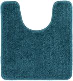 Tendance Toiletmat/wc mat Aquarius - met uitsparing - anti slip - microvezel - zeeblauw - 45 x 50 cm - badkamer matten