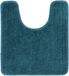 Tendance Toiletmat/wc mat Aquarius - met uitsparing - anti slip - microvezel - zeeblauw - 45 x 50 cm - badkamer matten