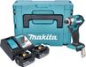 Makita DTD 173 RFJ clé à chocs sans fil 18 V 180 Nm 1/4\" sans balai + 2x batterie rechargeable 3.0 Ah + chargeur + Makpac