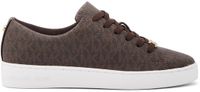 Michael Kors Keaton Lace Up Dames Lage Sneakers Bruin Textiel Rubber