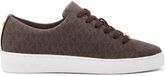 Michael Kors Keaton Lace Up Dames Lage Sneakers Bruin Textiel Rubber