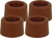 AMIG Deurstopper/deurbuffer - 8x - D30mm - rubber - bruin
