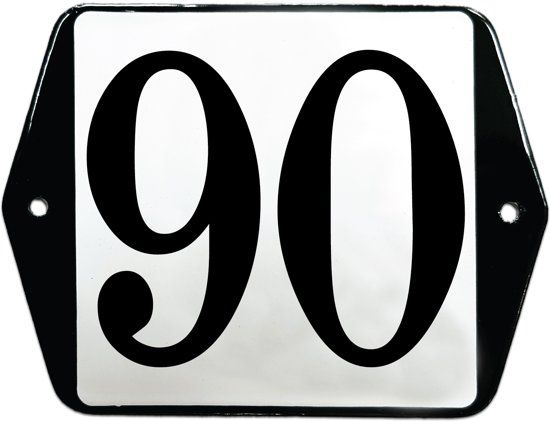 EmailleDesign® Emaille huisnummer model oor - 90