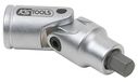 KS Tools 911.3904 3/8" Bit-dopsleutel met gewricht voor binnenzeskantbouten van remklauwen, 7 mm