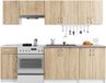 Akord Fabryka Mebli Ensemble de meubles de cuisine LIMA 240 cm Blanc – Chêne Sonoma