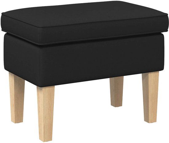vidaXL Voetenbank Zwart 55 x 35 x 41 cm Stof