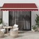 Maison Exclusive - Parasol automatique, bordeaux, 350x250 cm