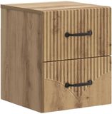 vidaXL Muurbevestigde Nachttafel Artisanaal eiken 34,5 x 33 x 40 cm