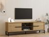 Hanah Home Sapphire Oak TV-standaard, 160 cm, 100% melamine gecoat deeltjesbord, 18 mm dik, wandmontage, meerdere planken, stijlvol en functioneel design