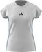 adidas ESSENTIALS 3-STRIPES SINGLE JERSEY TEE, white/icey blue, XXS