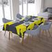 Bonamaison Tafelkleed, Anti-Mold, Sneldrogend, Waterdicht, 100% Polyester Tafellaken, Neon Geel, Rook, 140 x 200 Cm