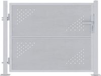 vidaXL Tuinpoort met slot Zilver Roestvrij staal 100 x 75 cm