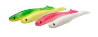 Savage Gear Slender Scoop Shad Mix - 4 stuks, Helder Water Visaas, Ideaal voor Baars, Snoekbaars, Snoek, Perfect voor Zoetwaterschroeven, Smelt, Groen Zilver, Voorn, Motorolie Helder Water Mix 11 cm