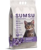 SUMSU Litière agglomérante pour chat avec parfum lavande – 100% bentonite pour chat 5 L