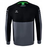 Erima Six Wings Sweatshirt Heren - Zwart / Slate Grey | Maat: XXL