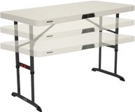 Lifetime Kunststof Campingtafel in Hoogte Verstelbaar Opvouwbaar - 122x61x86 cm