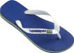 Havaianas Brasil Logo Slippers - Blauw - Unisex - Maat 35/36 - Rubber - Teenslipper - Lente/Zomer 2025