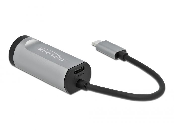 DeLOCK 64116 - Netwerkkaart - Ethernet - USB 3.2 Gen 2 - Zwart/Grijs