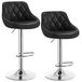 Set de 2 tabourets de bar réglables (83–103 cm) – Tabourets de bar pivotants avec dossier, chaises de salle à manger en similicuir