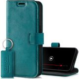 SURAZO Premium hoes voor mobiele telefoon voor Samsung Galaxy M34, van leer, klapbaar, echt leer, beschermhoes, magneet, kaartenvak, RFID-bescherming, standfunctie, flip klaphoes, wallet case, cover