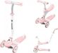 HyperMotion Trottinette enfant 3 roues Rose - 5 en 1 - Avec siège et barre de poussée - 1-8 ans