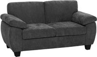 HOMCOM Loveseat - Chenille, Donkergrijs