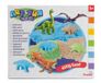 Simba Art and Fun Speelzandset, dinosaurus, 3 x 200 g zand, platform, 4 x dino, 3D-vorm, fossielvorm, scooter, mes, vanaf 3 jaar