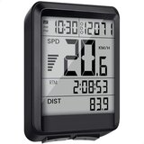 Strex Draadloze Fietscomputer - 17 Functies - Extra Groot Scherm - Draadloos - Waterdicht - Zwart