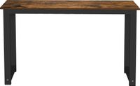 VDD Bureau - computertafel - keukentafel - metaal hout - 120 cm x 60 cm - zwart