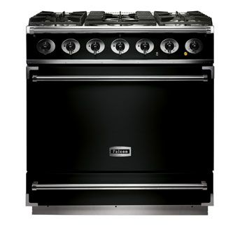 Falcon 900S Vrijstaand fornuis - Zwart - 5-pits Gaskookplaat - Elektrische Oven - A