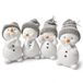 khevga Kerstdecoratie decoratieve figuren sneeuwpop in 4 afmetingen ca. 6x6x11 cm