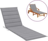 VidaXL Ligbedkussen 200x50x3 cm Oxford stof grijs