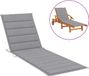 VidaXL Ligbedkussen 200x50x3 cm Oxford stof grijs