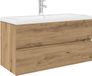 vidaXL meuble sous lavabo avec lavabo et robinet intégrés, chêne artisanal