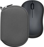 kwmobile computermuis hoes geschikt voor Logitech M220 SILENT / M235 / M185 hoesje - Muis beschermhoes met rits - Mouse case van neopreen in donkergrijs