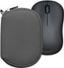 kwmobile computermuis hoes geschikt voor Logitech M220 SILENT / M235 / M185 hoesje - Muis beschermhoes met rits - Mouse case van neopreen in donkergrijs