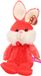 Heunec Paashaas/haas/konijn knuffel dier - zachte pluche - rood - cadeau - 32 cm - met strikje
