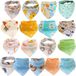 SLOSH 17 Baby Slabbetjes, Bandana, Geboorte, Meisjes, Jongens, Katoen, Kinderen, Unisex (17 Stuks voor Unisex), Veelkleurig, 17 Stuks (Lot van 1)