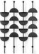 Umbra Solis Wandrek met 4 planken, zwart