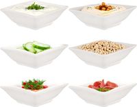 Vessia Amuse/Dessert Kommetjes/Serveer Schaaltjes - Set van 6 - Wit - Keramiek - 12x12x4 cm