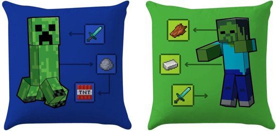 Minecraft Kussen - Multi Colour - 35 cm