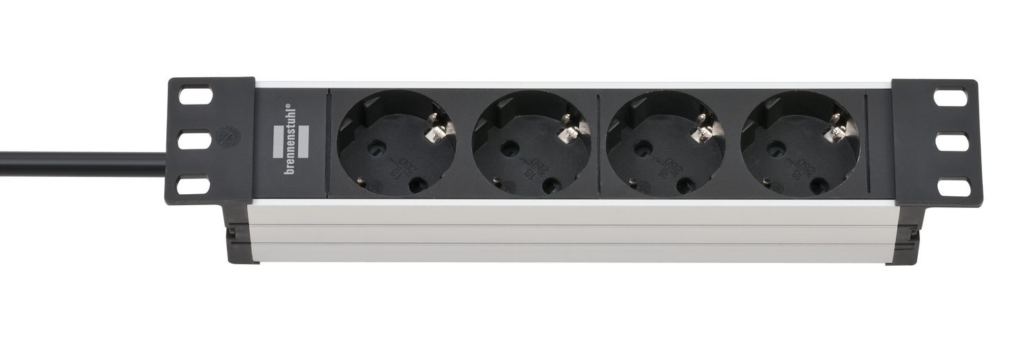 Brennenstuhl Stekkerdoos - 2m - Zwart/Zilver - 1390007004