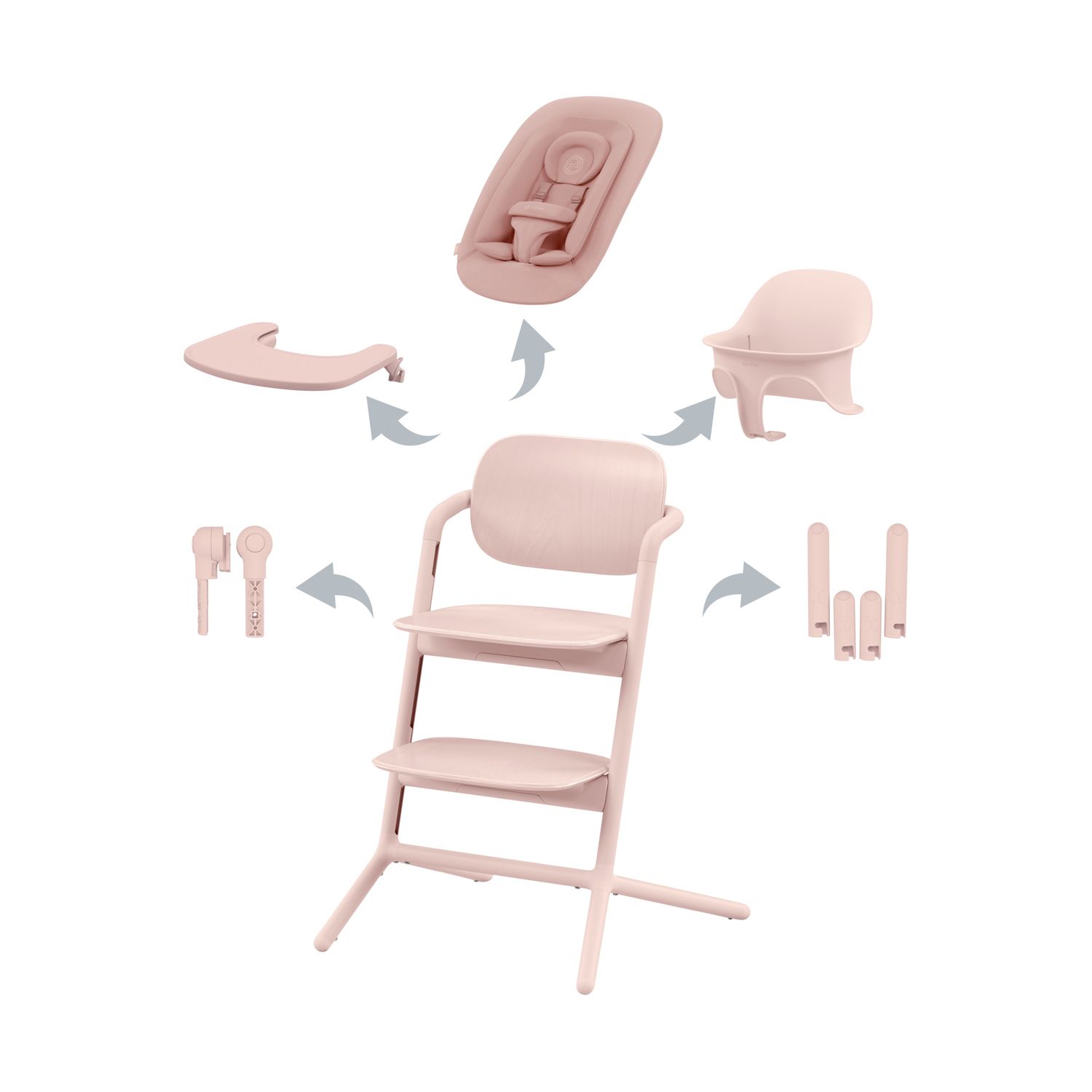 Cybex Lemo 4-in-1 High Chair - Pearl Pink