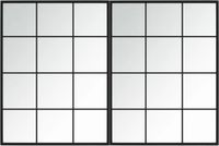 vidaXL Wandspiegel 80x60 cm Metaal Zwart