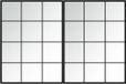 vidaXL Wandspiegel 80x60 cm Metaal Zwart