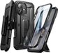 Supcase 360 Backcover met screenprotector geschikt voor iPhone 17 hoesje - Zwart